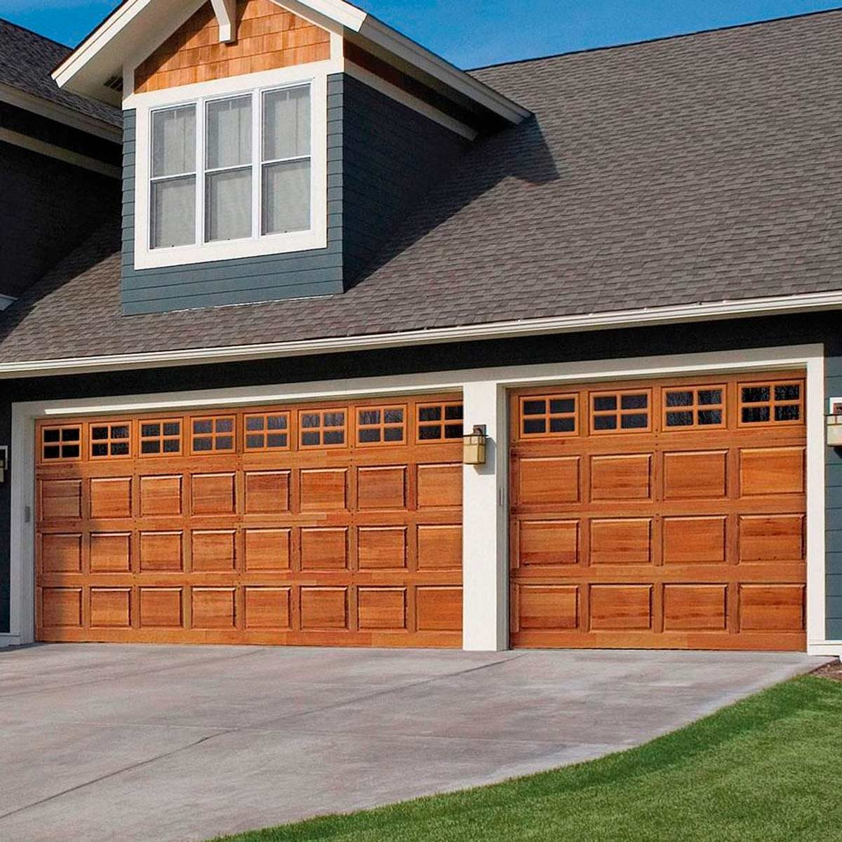 Modern garage door upgrade with sleek design