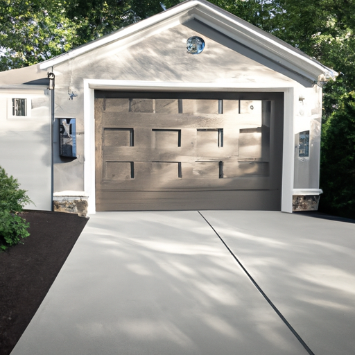 Suburban Westfield, NJ home exterior showing modern garage door with smart keypad and clean driveway.